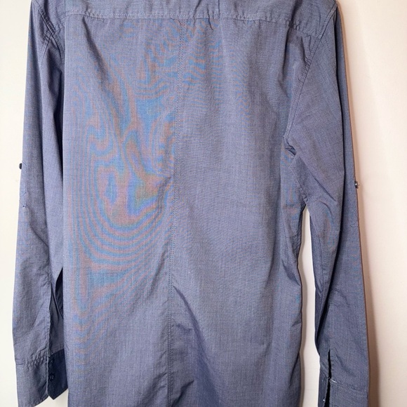 American Rag Men’s Long Sleeve Button-Up Shirt – Size Large Gray - Picture 4 of 5